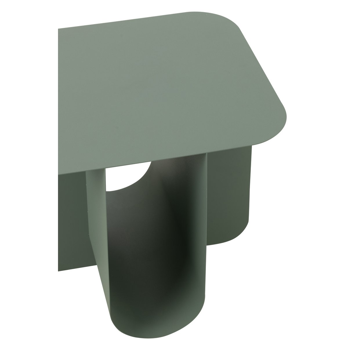 Table d'Appoint Carrée Métal Vert - dimensions