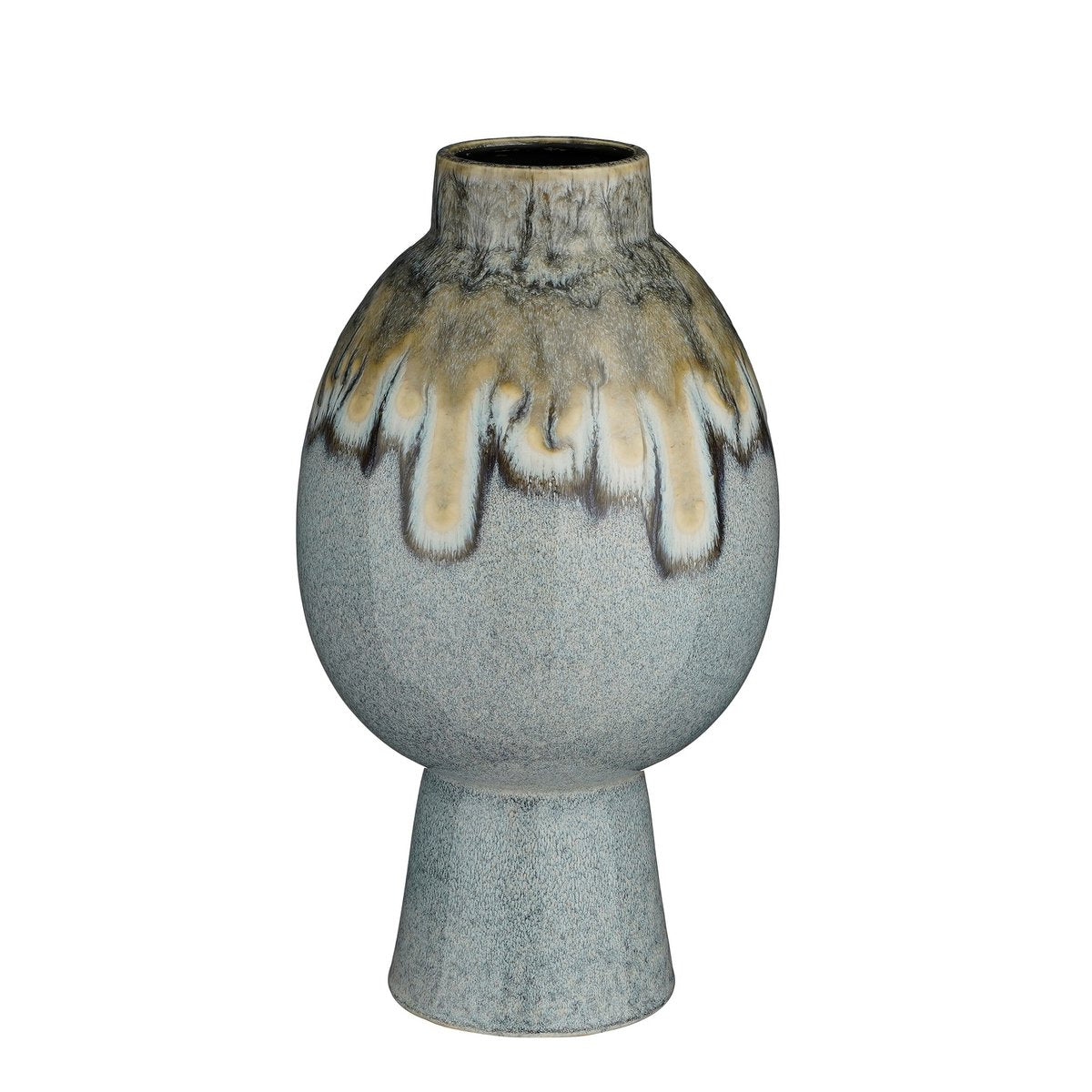 Vase Helma bleu avec effet goutte à goutte