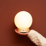 Lampe rechargeable en bois marron clair Flore