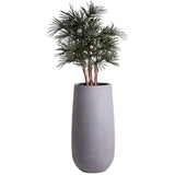 Cache-pot gris en fibre de verre