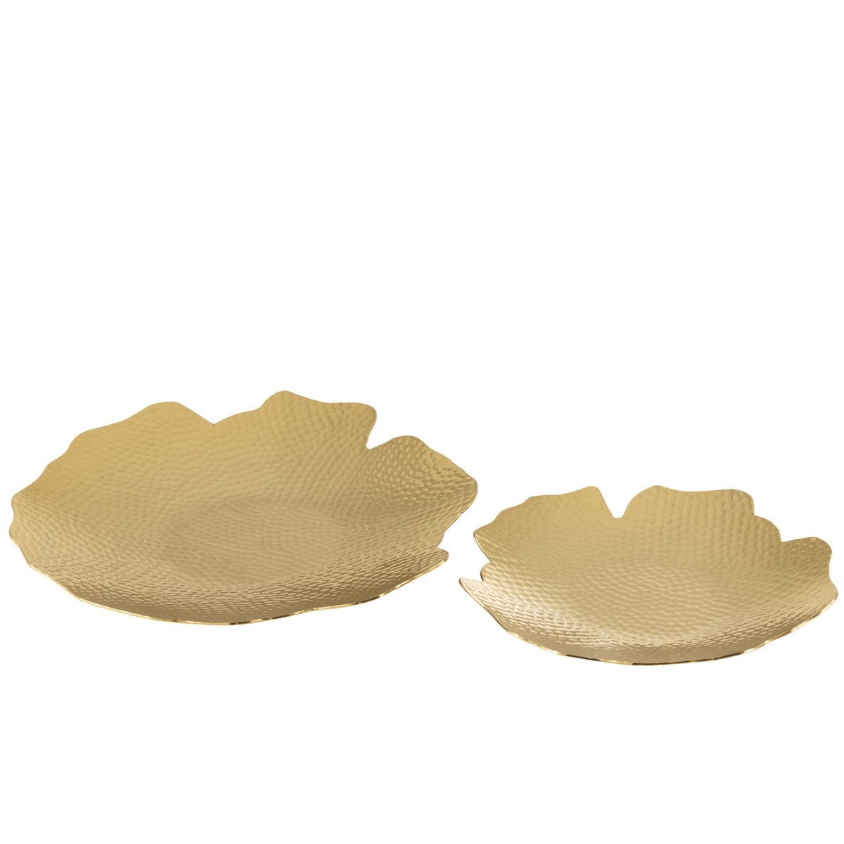 Set de deux bols en aluminium doré J-Line, design moderne et élégant