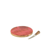 Détail de la texture du bois de mangue rose de la planche J-Line