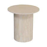 Petite table basse artisanale en travertin en céramique