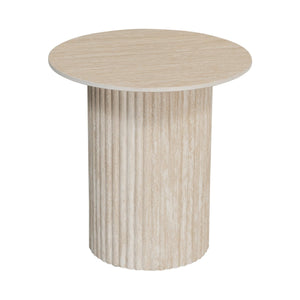Petite table basse artisanale en travertin en céramique
