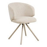 Chaise de salle à manger Fulham pivotante avec pieds sable, vue de face