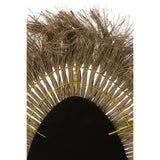 Miroir ovale tressé J-Line en couleur naturelle, élégant et raffiné.