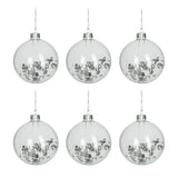 Boule de Noël J-Line en verre transparent, ensemble de six