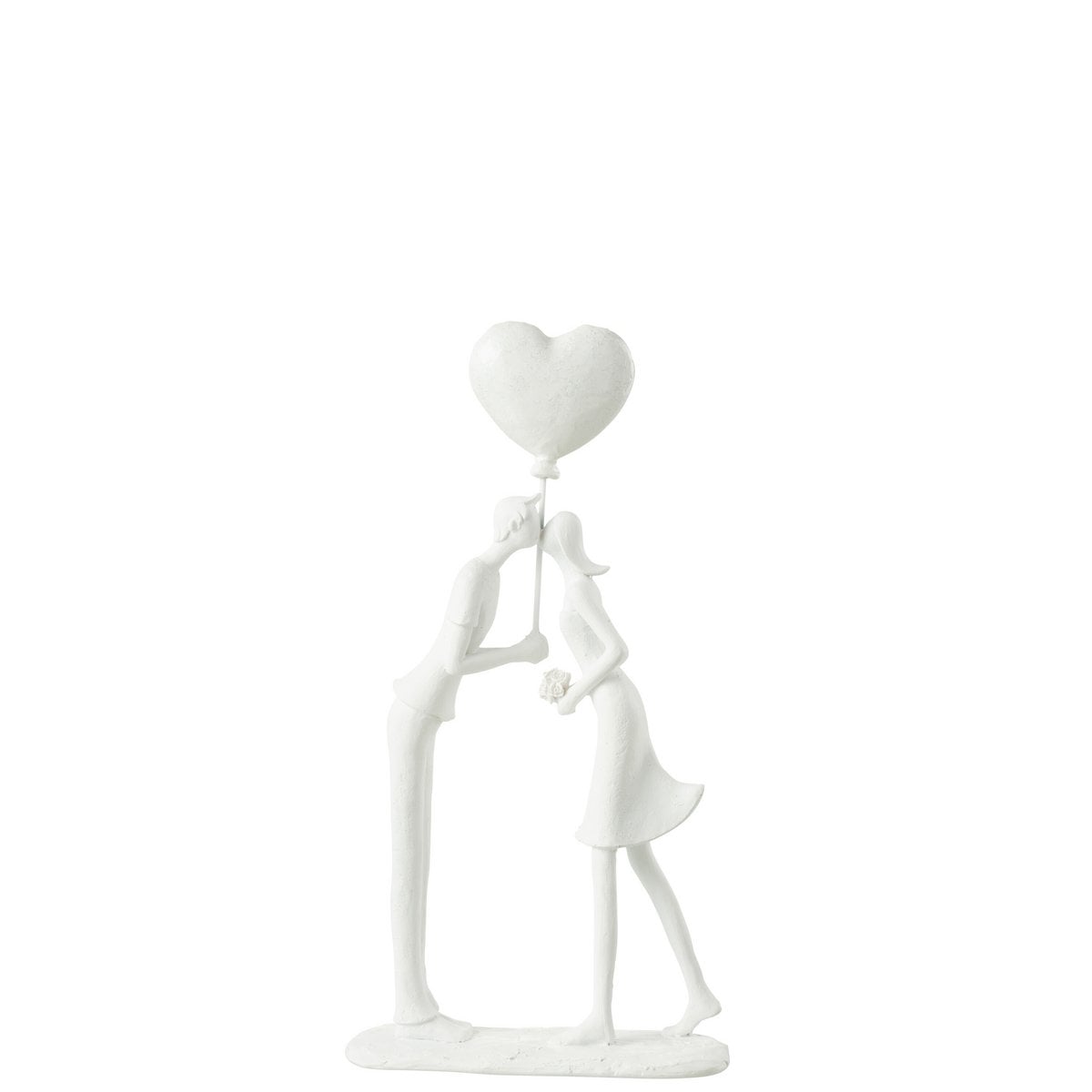 Couple Kiss Coeur Ballon Blanc de J-Line, élégant et romantique