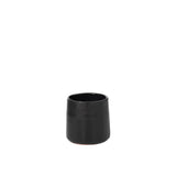 Pot de fleur J-Line rond en céramique noire, petit format, Ø 18 cm