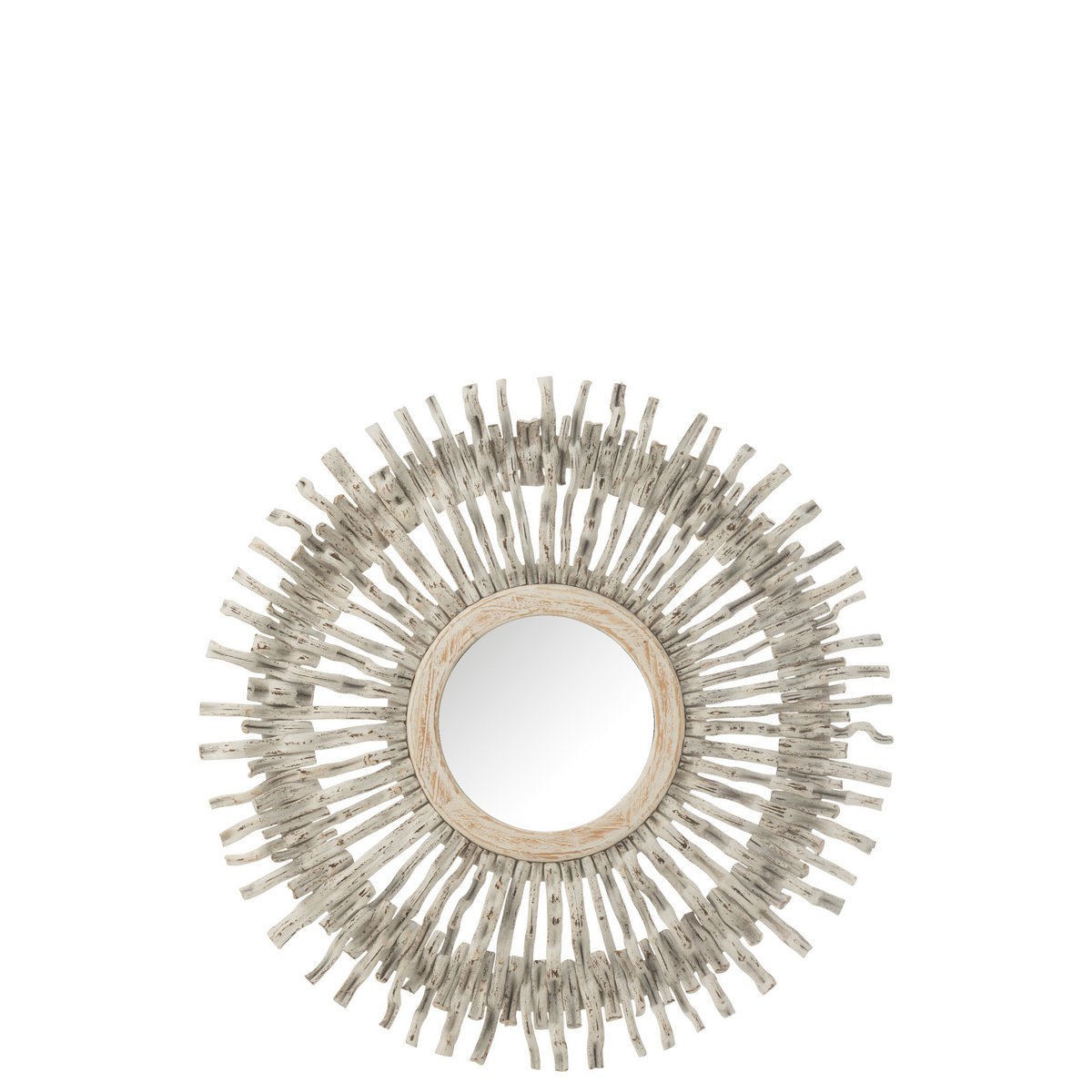 Miroir Soleil J-Line installé dans un salon moderne