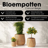 Pot de fleurs extérieur Cancun Beige