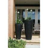 Cache-pot en polyester noir