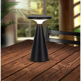 Table de batterie solaire légère "Palu" pour l'extérieur et à l'intérieur, en plastique en noir, 20 cm de haut