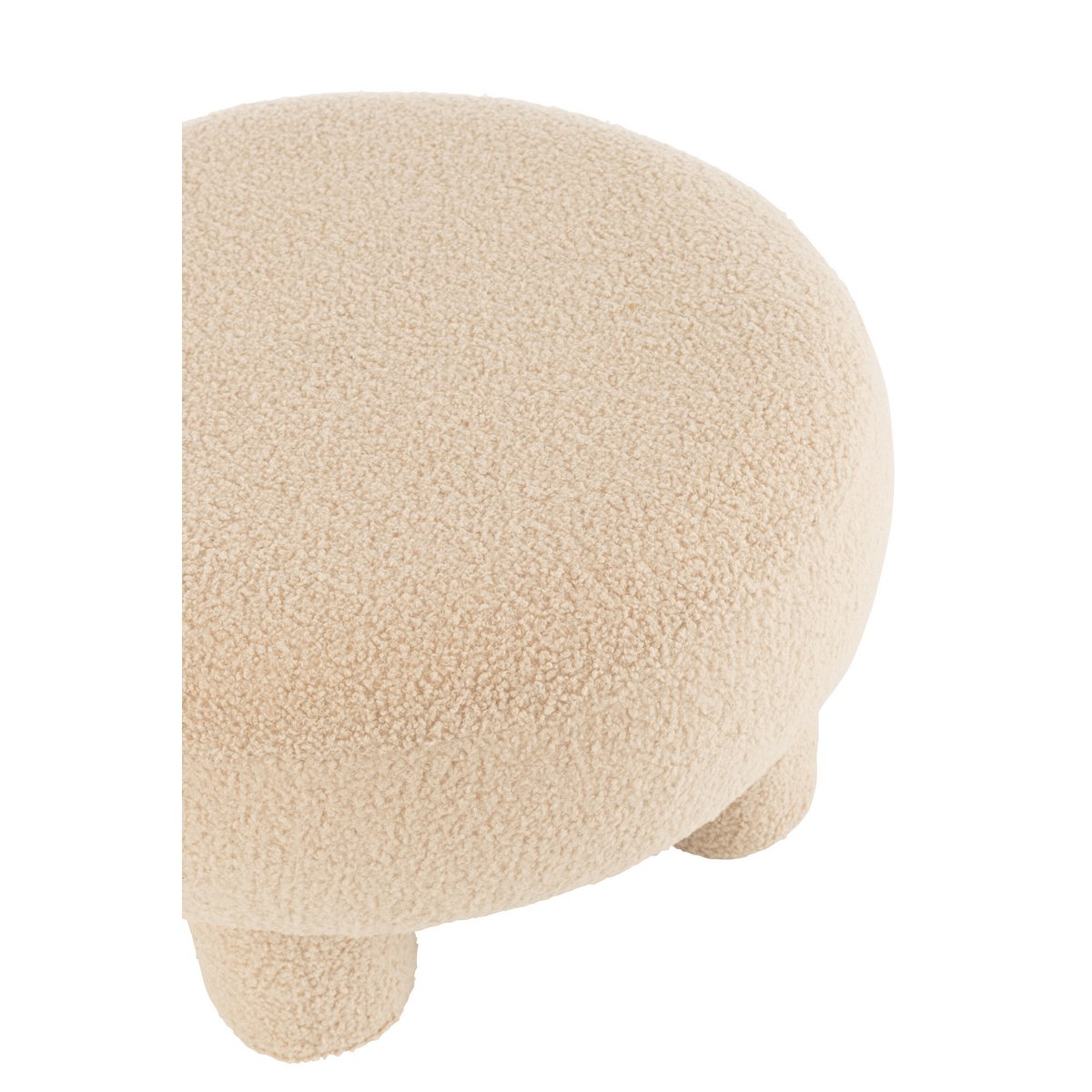 Détail du tissu bouclé du tabouret Teddy J-Line