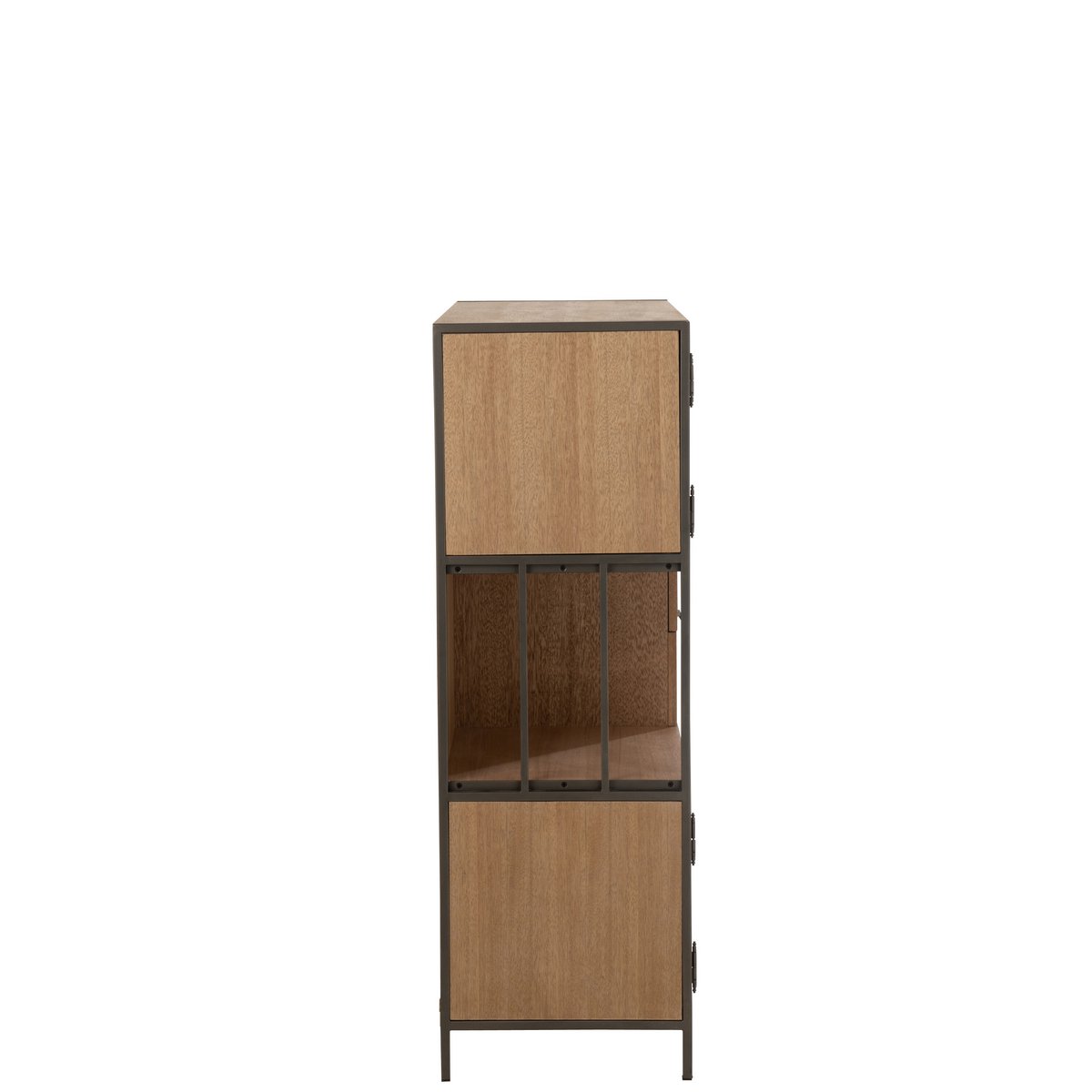 Zoom sur les finitions métalliques de l'armoire J-Line