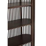 Étagère Conie J-Line avec décoration intérieure, bois marron foncé