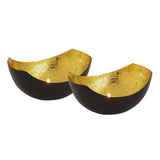 Porte-toile de théâtre 48 parties ensemble 2´x 24 VE HOLDER LOVE Shell Shape Black Matt Gilded à l'intérieur