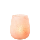 Détail du vase J-Line Frosted, verre rose avec finition raffinée