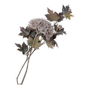 Bouquet Naturel Luxe de 75 cm avec fleurs artificielles en marron, vert et blanc.