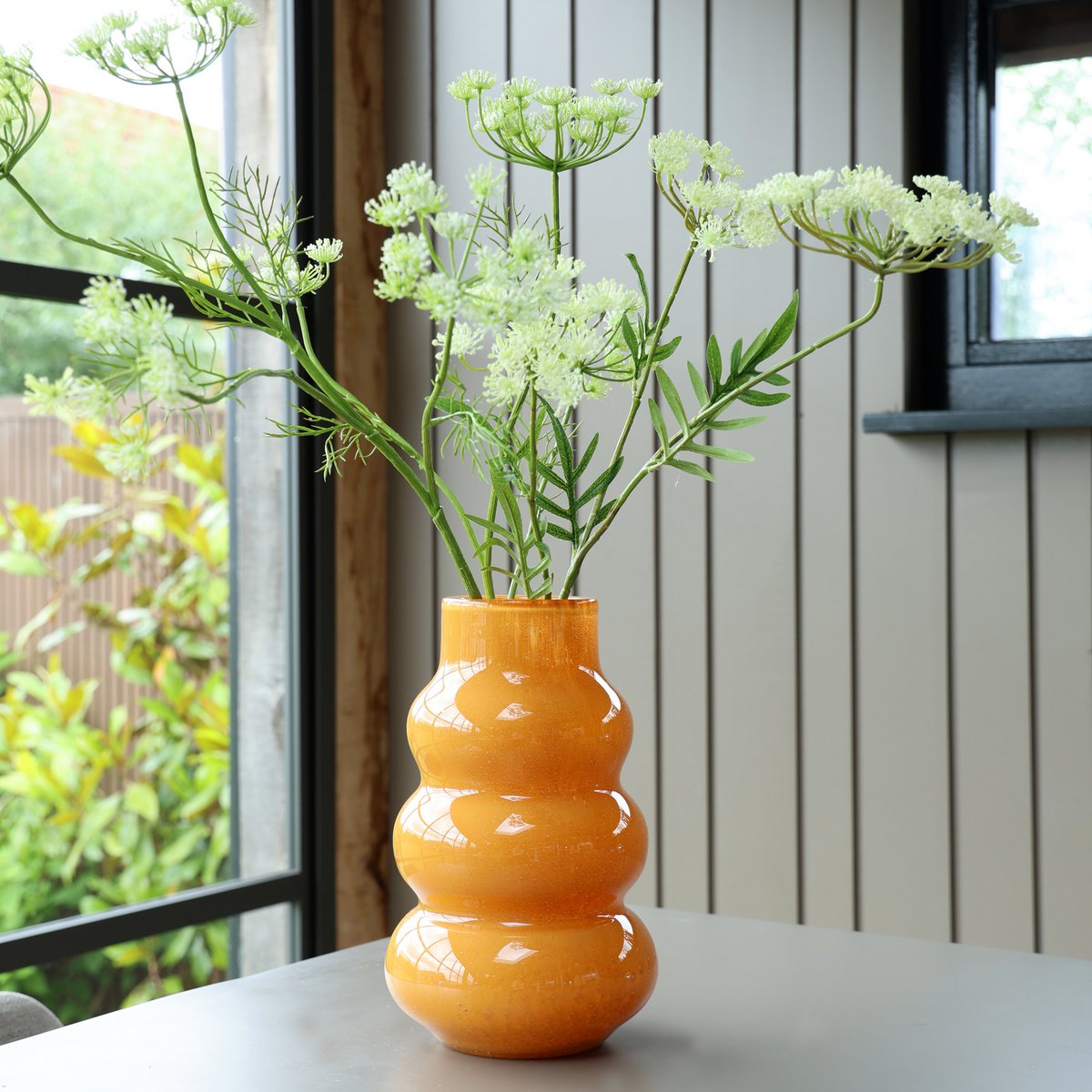 Vase Lomami Elite en verre jaune