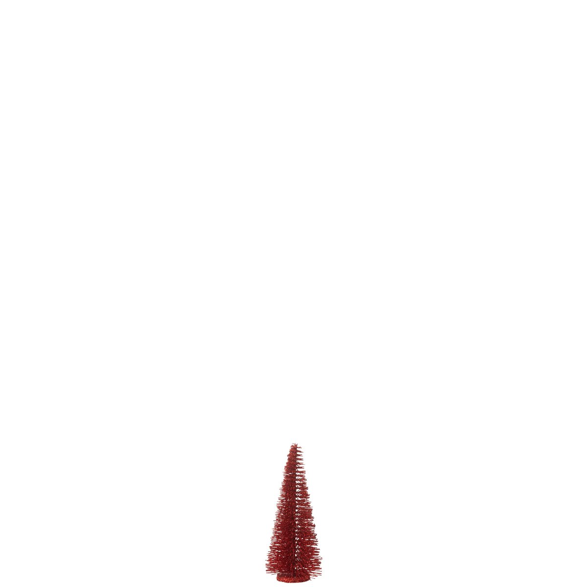 Arbre de Noël J-Line en plastique rouge avec paillettes, petit modèle