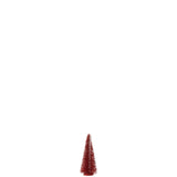 Arbre de Noël J-Line en plastique rouge avec paillettes, petit modèle