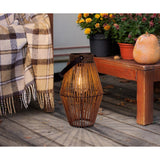 LED SOLAIRE LED "KORBINIAN" pour le jardin et la terrasse, lampe décorative en métal et cordon en plastique couvrant dans la nature, LED fermement installée, lampe solaire pour l'extérieur de 30 x 18 cm