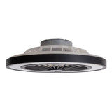 Loucles de plafond LED + ventilateur "Arioso" Ø 54 cm, en métal et en plastique, avec de nombreuses fonctions