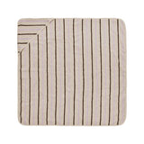 Serviette à capuche Raita en violet, argile et brun, design rayé élégant
