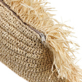 La Housse de Coussin Raphia Rectangulaire - Naturel - 35x100