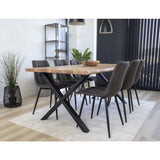 Chaise de salle à manger Middelfart - Microfibre, Acier, Gris - Lot de 2