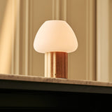 Lampe de table rechargeable Sophie marron clair