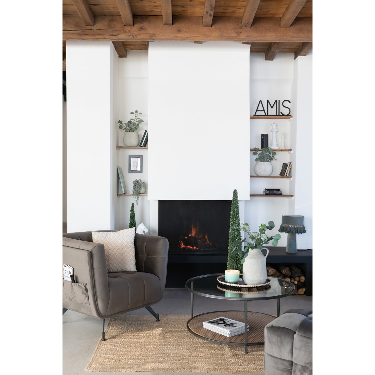 Texture naturelle du tapis J-Line en jute