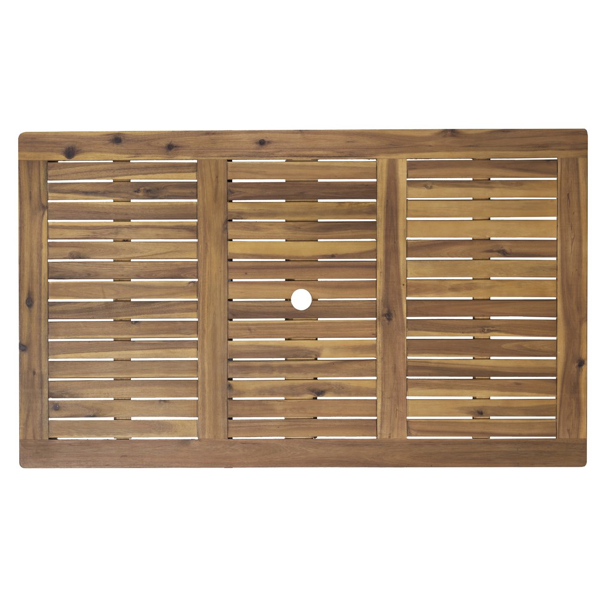 Table de jardin en bois d'acacia avec quatre chaises