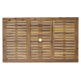 Table de jardin en bois d'acacia avec quatre chaises