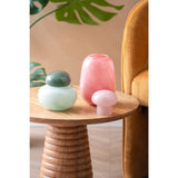 Vase Nouveau Dulce en verre rose, détail du capuchon et texture