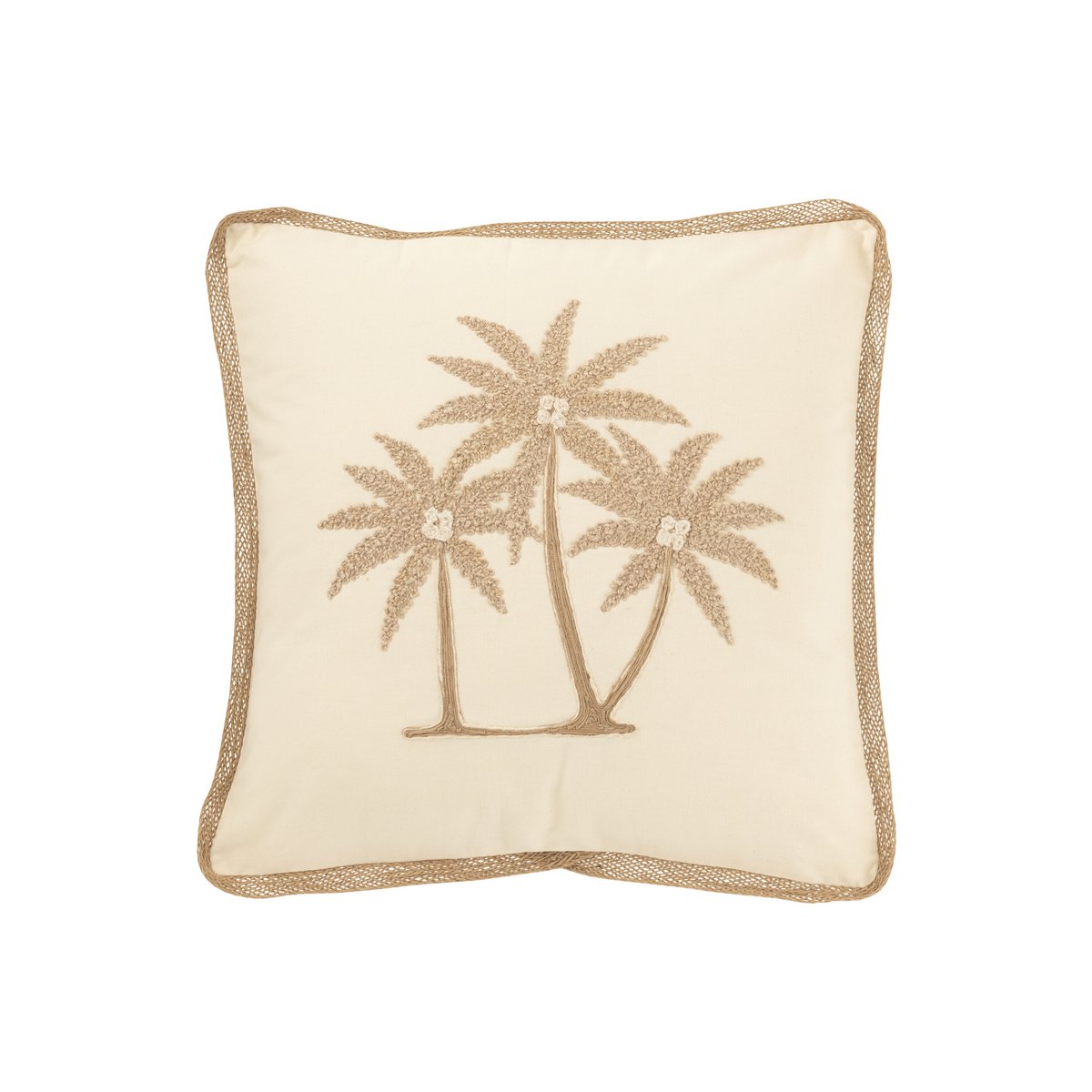 Coussin carré Palmiers J-Line, angle de vue