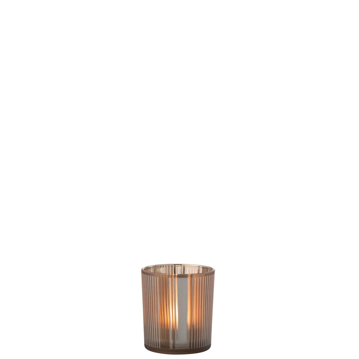 Lanterne J-Line Stripes en verre marron, vue de face