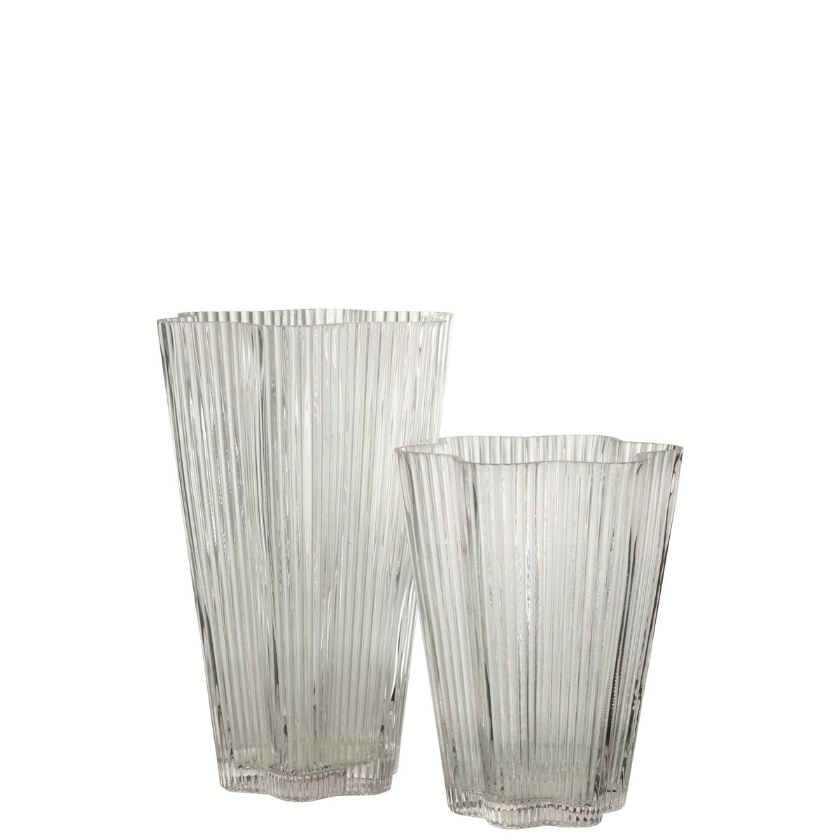 Vase J-Line Clara en verre transparent, grand format élégant