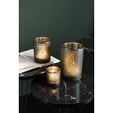 Lanterne J-Line Zigzag en verre vert, ambiance cosy