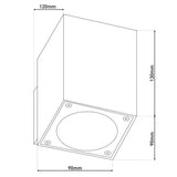 LED sur la lampe murale extérieure "Tessus" en aluminium avec des LED fermement construites