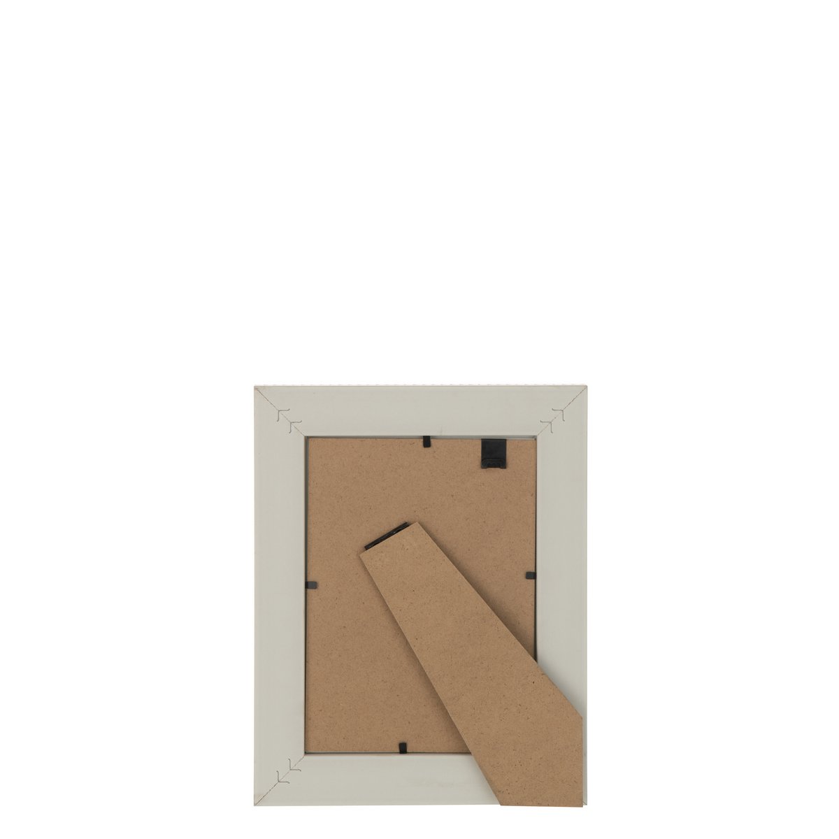 Cadre photo J-Line en bois tissé beige foncé, vue de face
