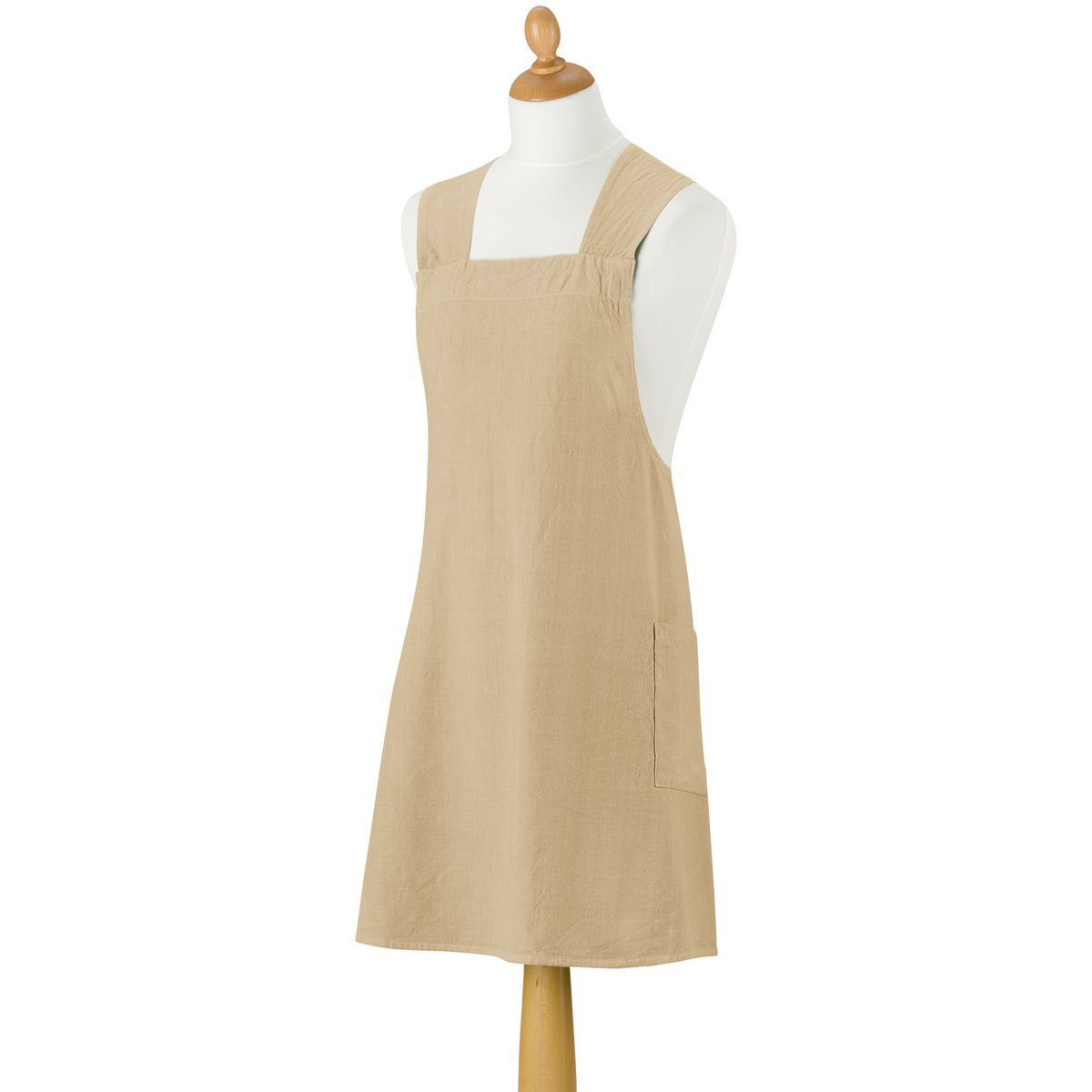 Tablier de cuisine japonais recyclé Haru Camel, couleur camel avec design élégant