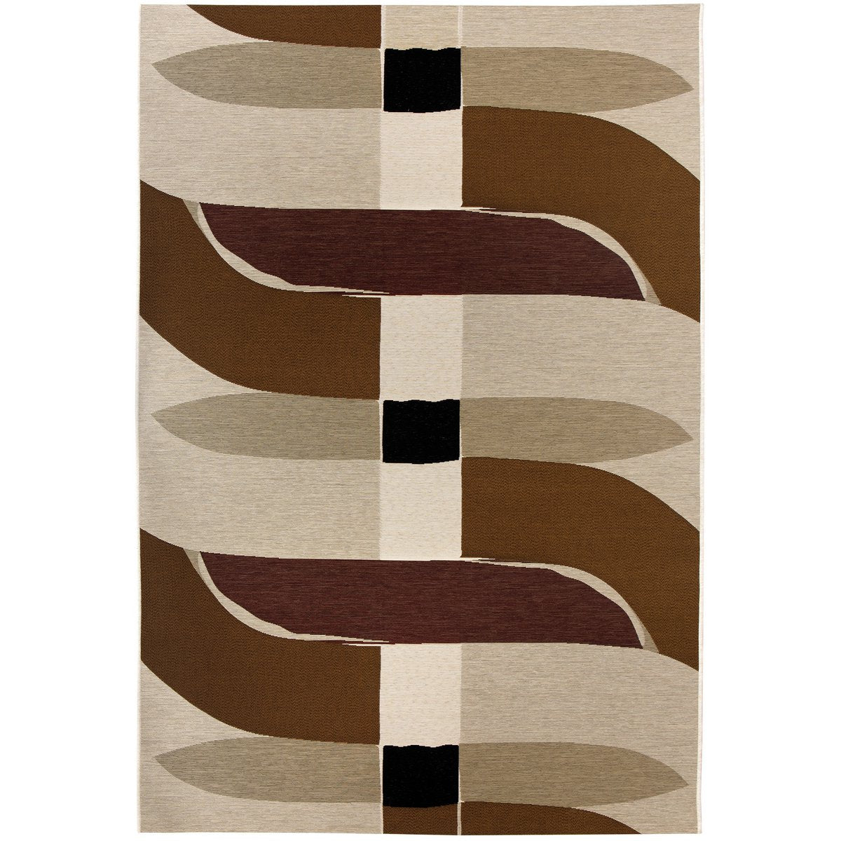 Tapis Kalia outdoor Naturel 160 x 230 cm - Design graphique contemporain