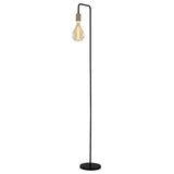 Lampe debout "modo" en métal en noir, versions en or, prise E27, lampe de table pour salon, salle à manger, cuisine, couloir, couloir ou bureau, 150 haut