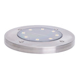 Brochet à étage solaire à LED à 6 sets "pour l'extérieur, brochettes en métal et en plastique en blanc en acier, avec LED intégrée