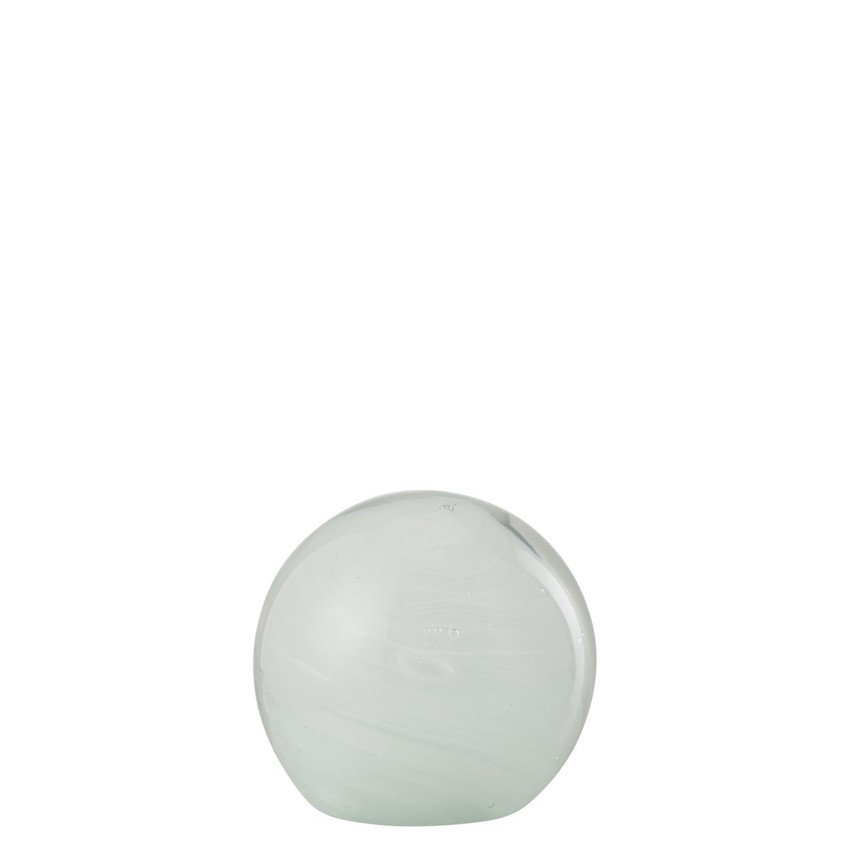 Presse-Papier Twister Rond en verre blanc - vue de face