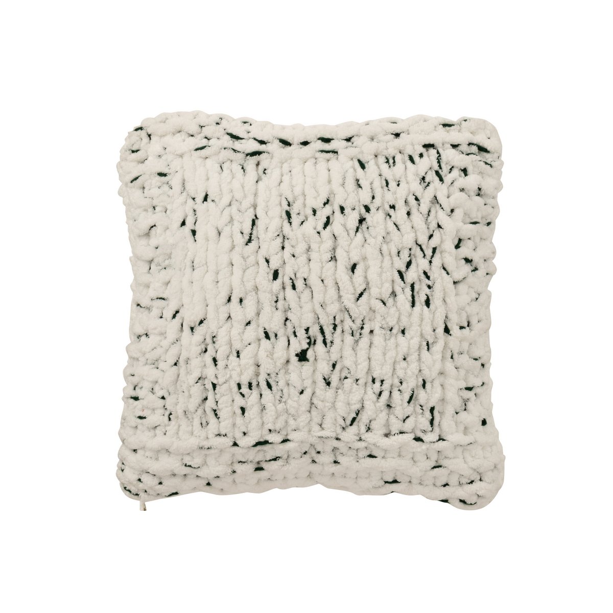 Coussin J-Line blanc/vert sur un canapé moderne