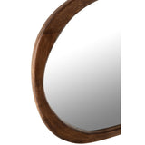 Miroir Irregular J-Line en bois marron foncé avec cadre élégant