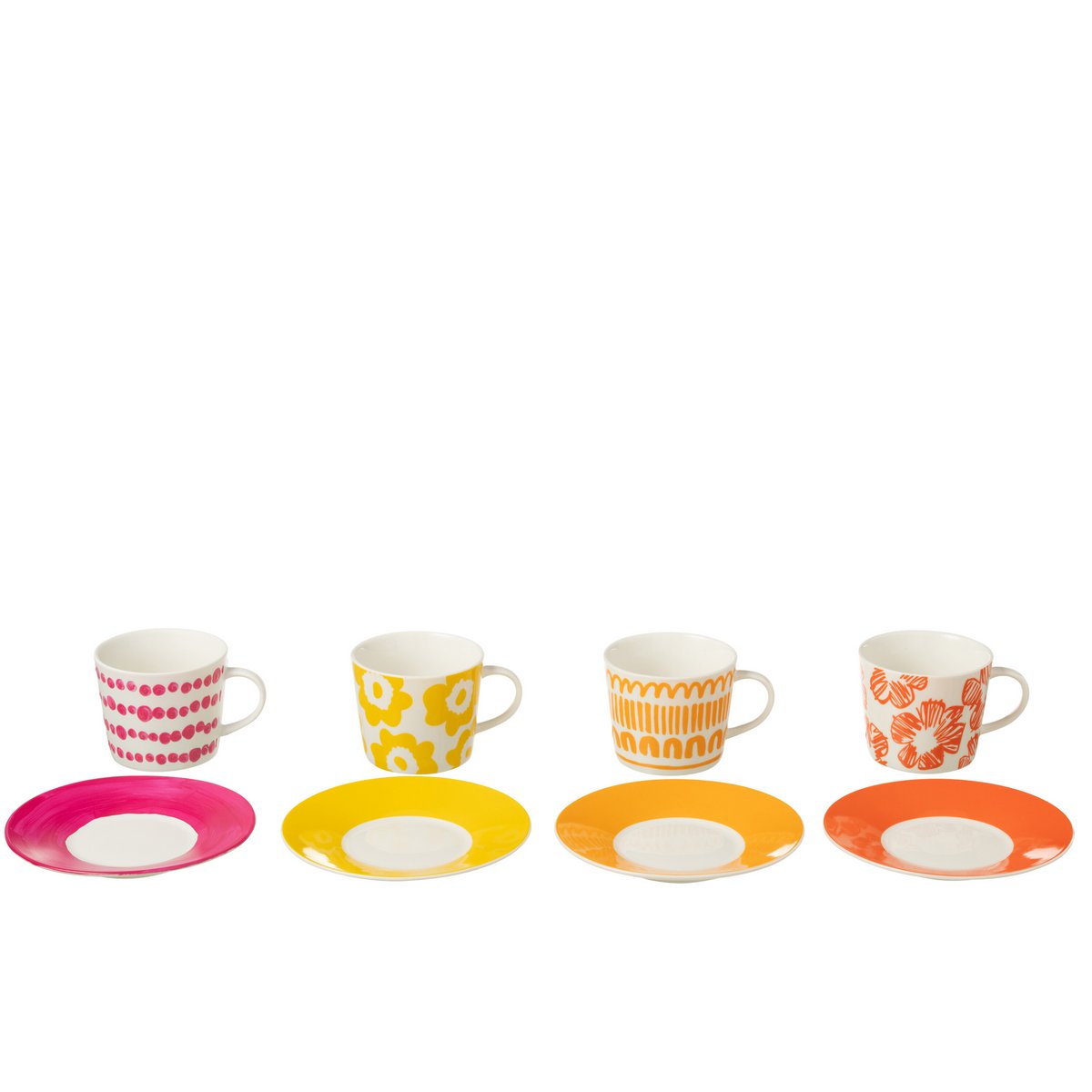 Set de 4 sacs et boîte à vaisselle J-Line Ceramic Mix Large - vue d'ensemble